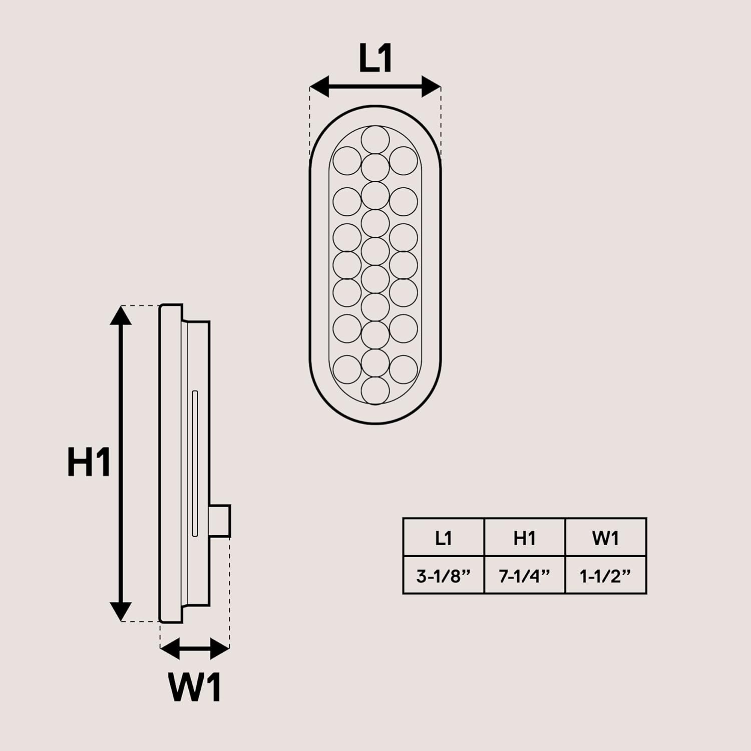 TRUE MODS 4pc 6" Clear White Oval LED Reverse Trailer Tail Light Kit [DOT FMVSS 108] [SAE (2) R] [24 LED] [Grommet & 2 Prong Plug] [IP67 Waterproof] Back Up Signal Lights for Boat Trailer RV Truck