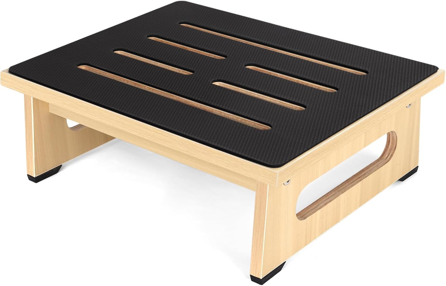 Wooden Step Stool for Adults, Bedside Step for High Beds with Non-slip Rubber Pad, 450 Lbs Capacity, ne Step Stool for Bathroom, Bedroom, Garden, Kitchen (Gulan,14CM)