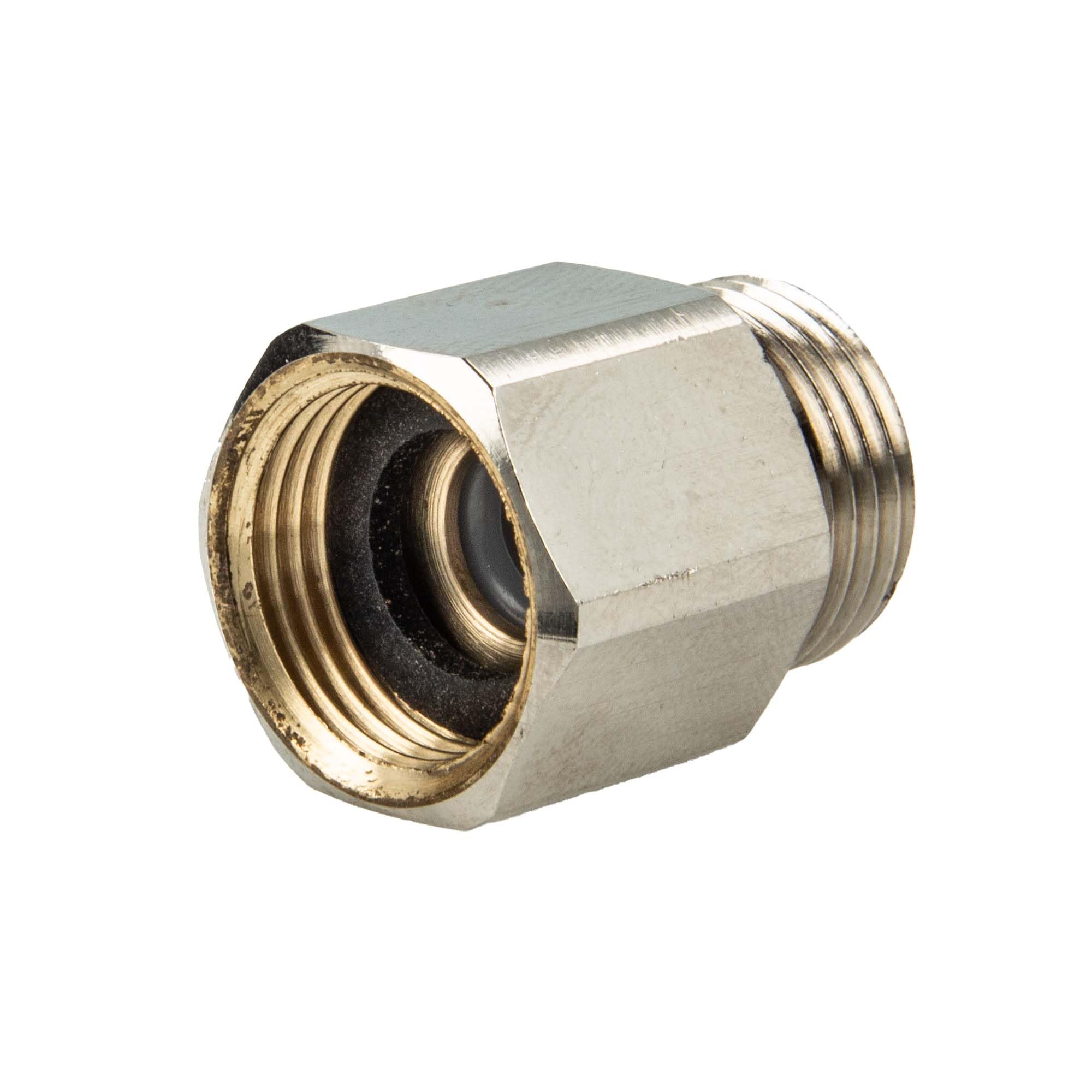 tecuro Backflow Preventer 3/8 Inch Male x 3/8 Inch Intrinsically Safe with Seal, Backflow Protection - Nickel-Plated Brass