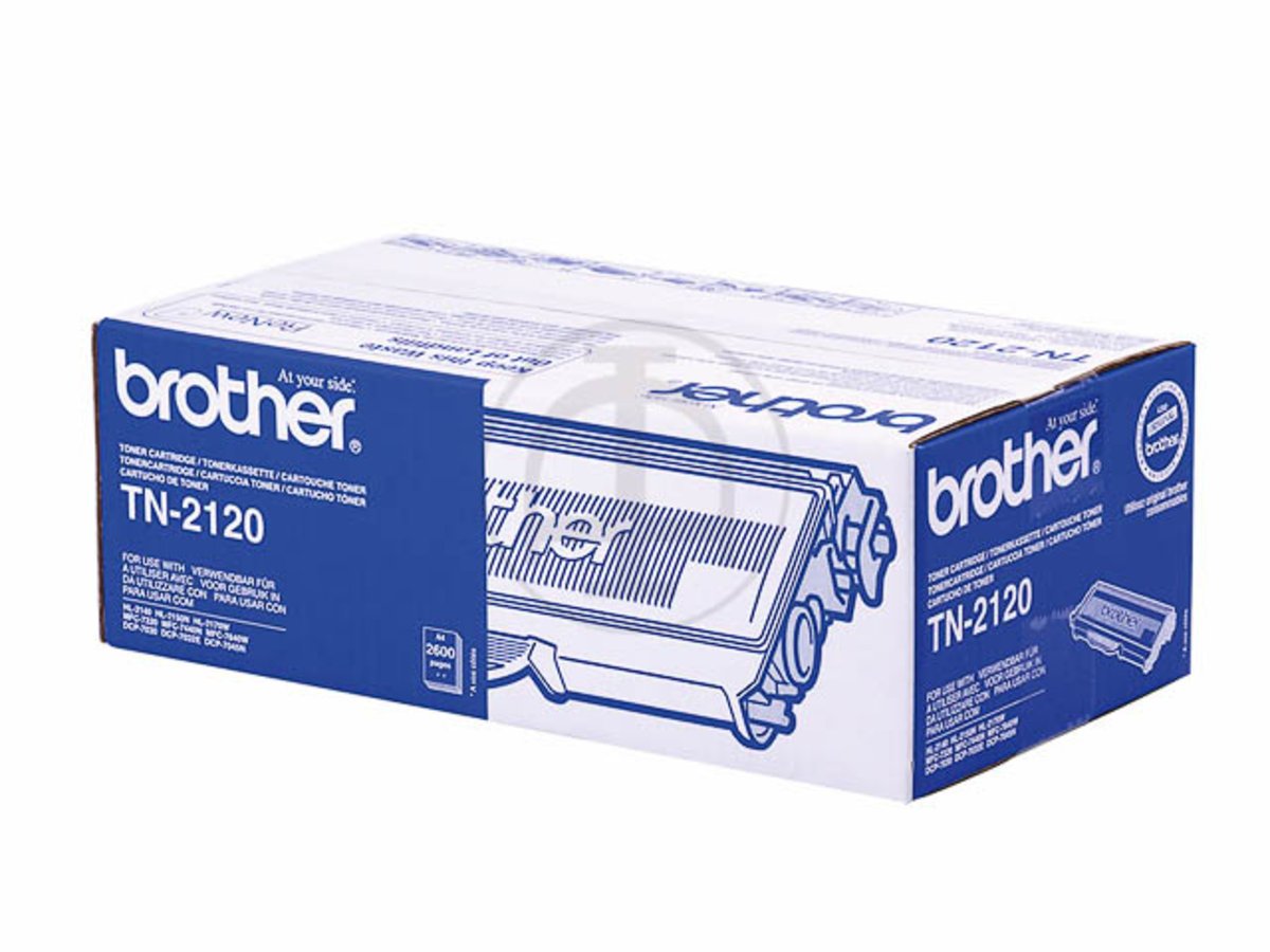 Brother TN-2120 Toner Black - Tóner para impresoras láser (2600 páginas, Laser, HL-2140, HL-2150N, HL-2170W, DCP-7030, DCP-7040, DCP-7045N, MFC-7320, MFC-7440N, MFC-7840W, 883g, 195 x 365 x 120 mm) No