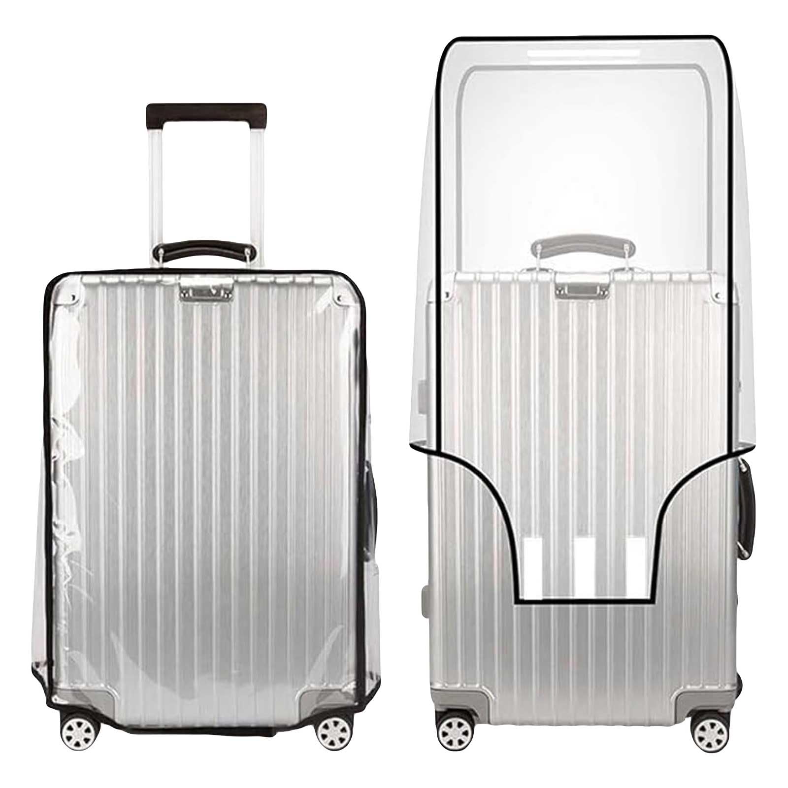 True Face Transparent Suitcase Cover Protective Luggage Cover for Travel Business Clear PVC Baggage Covers Suitcase Covers Protectors for Wheeled Suitcase, Waterproof, Scratchproof 26
