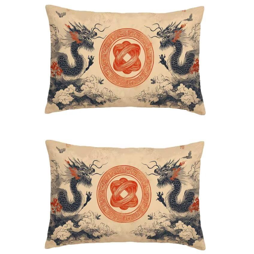 Housse coussin exterieur orange brûlée impermeable contre la pluie : taie lin 80x100 anti-tache