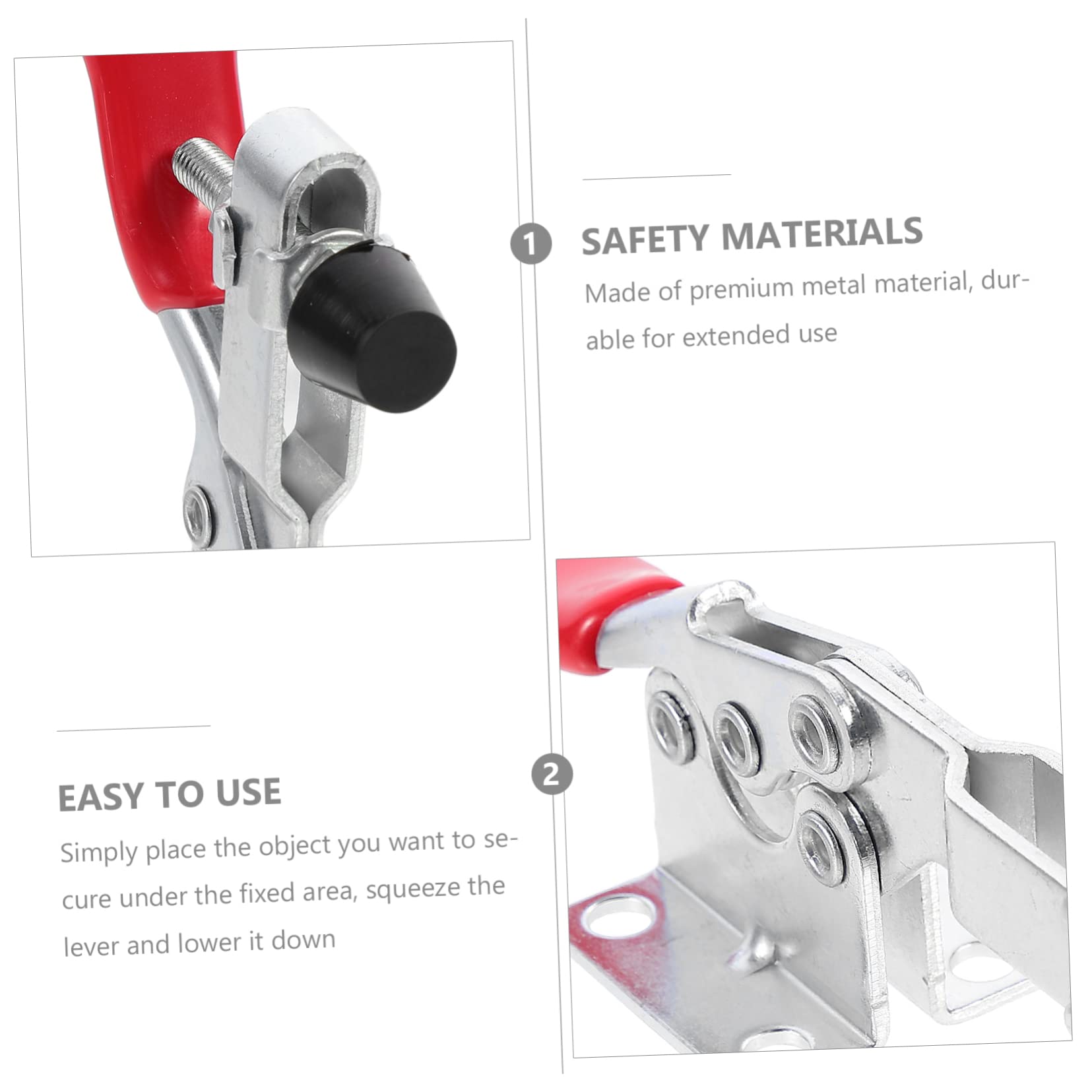 NUOBESTY 10 Abrazaderas de Palanca de Presión Horizontal de Zinc Liberación Rápida, Fácil Agarre y Gran Potencia para Madera y Metal, Set de 10 Piezas