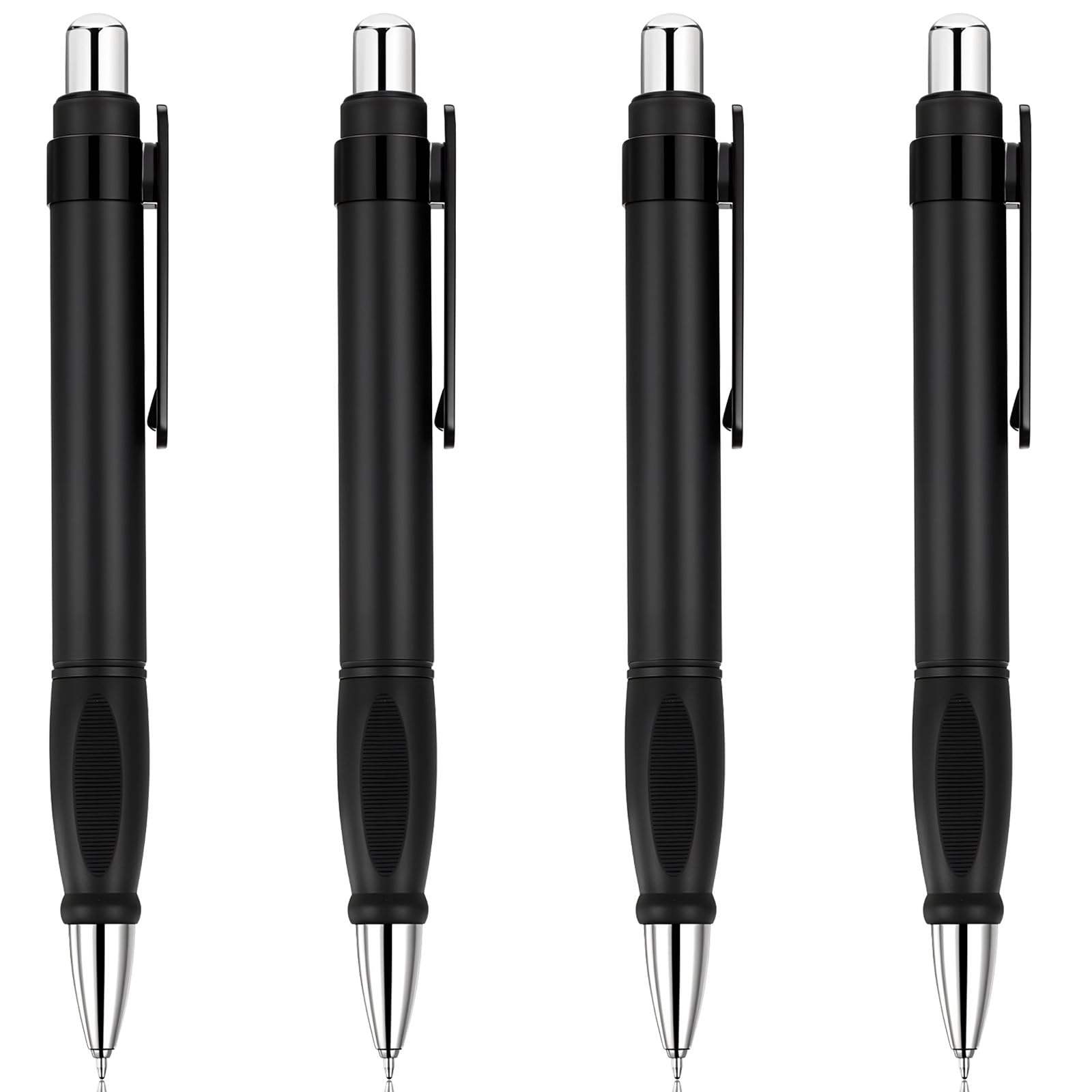 Sibba Black Retractable Ballpoint Pens, 4Pack Extra Large Ballpoint Pens Easy Grip Jumbo Pen Black Ink Smooth Tip Writing Pen for Arthritis and Elderly Easy Thick Grip Office & Back to School Supplies