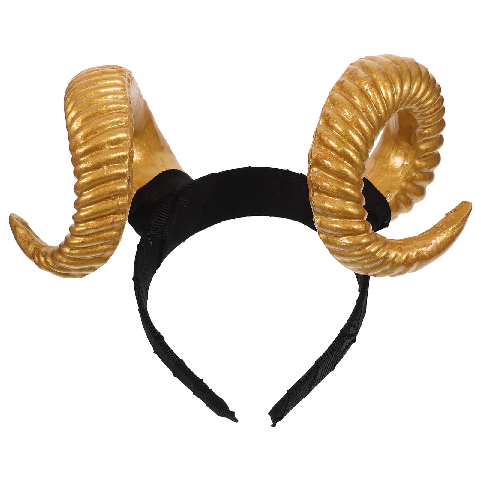 SEWACC Antler Headband Lightweight Hair Hoop for Cosplay Party Photo Props and Festival Hair Accessories, Golden