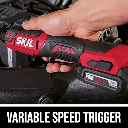 Miniatura 7 de SKIL PWR CORE 12 Kit de llave de trinquete sin escobillas de 12 V 38 pulgadas incluye batería de litio de 2.0Ah y cargador PWR JUMP - RW5763A-10