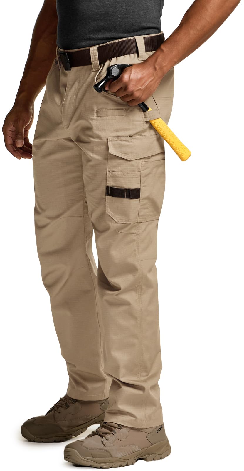 CQR Men's Quick Dry Work Pants, Water Resistant Outdoor Tactical Pants, Lightweight Stretch Cargo Hiking Pants — view 17