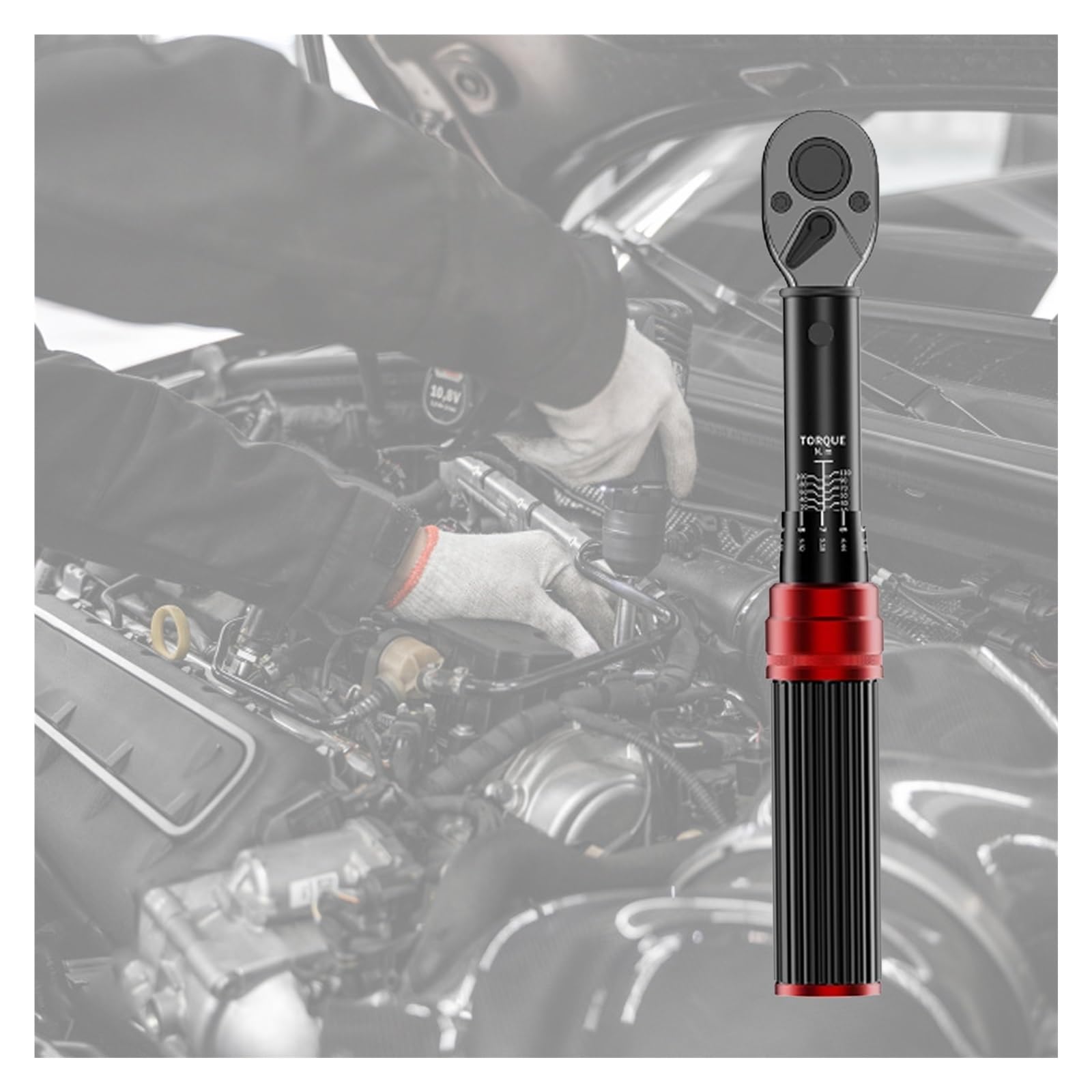 llave dinamométrica Llave Dinamométrica Click 1/4 Pulgada, 0.5-25 Nm Llave Dinamométrica Digital Ajustable De Doble Dirección, Juego De Llaves Dinamométricas De 72 Dientes Para Bicicleta/ Moto(8.5 in/