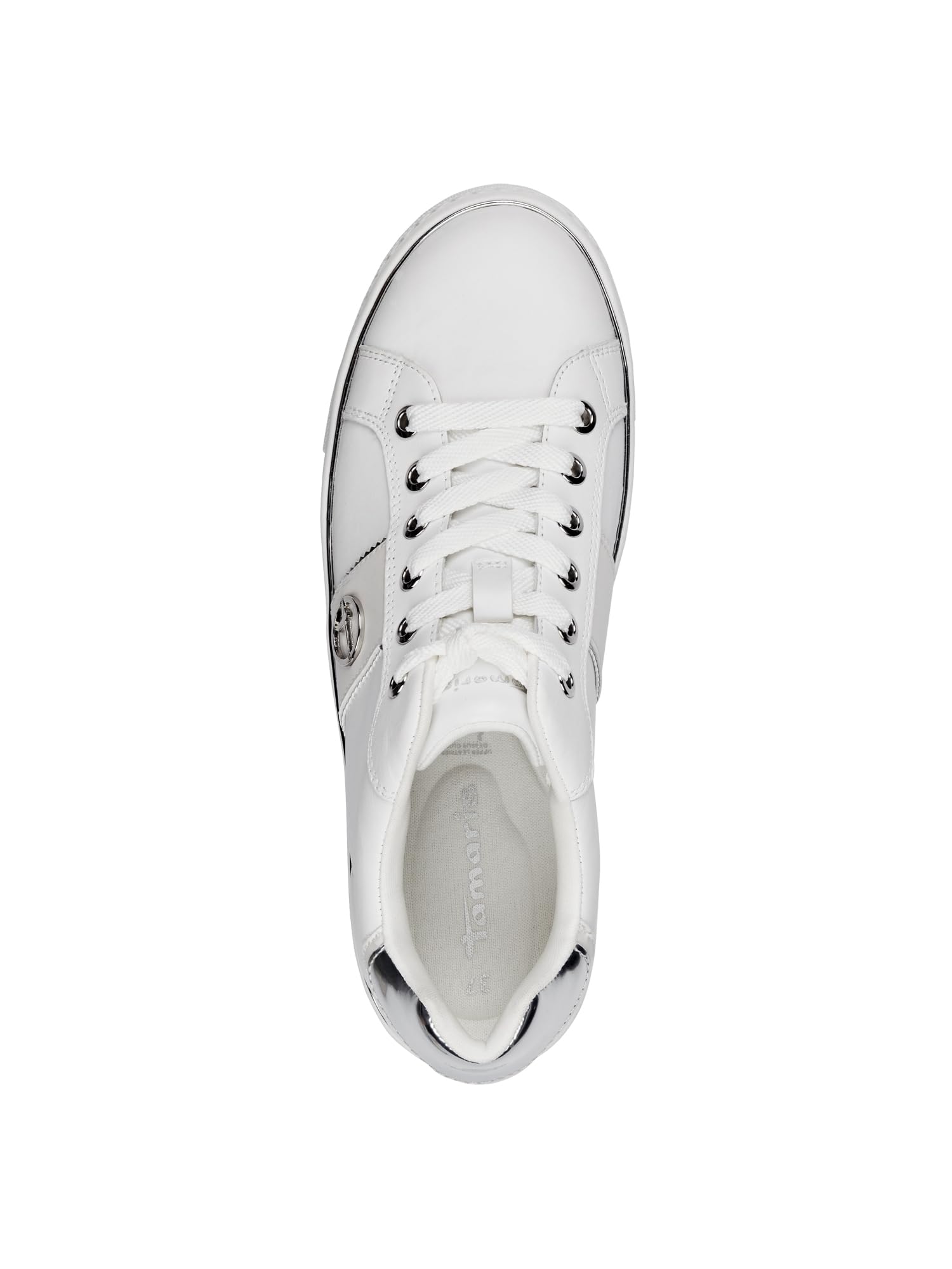 Tamaris 1-1-23724-42-418 Damen Sneaker Low Leder/Synthetik Ivory Beige Ivory Beige