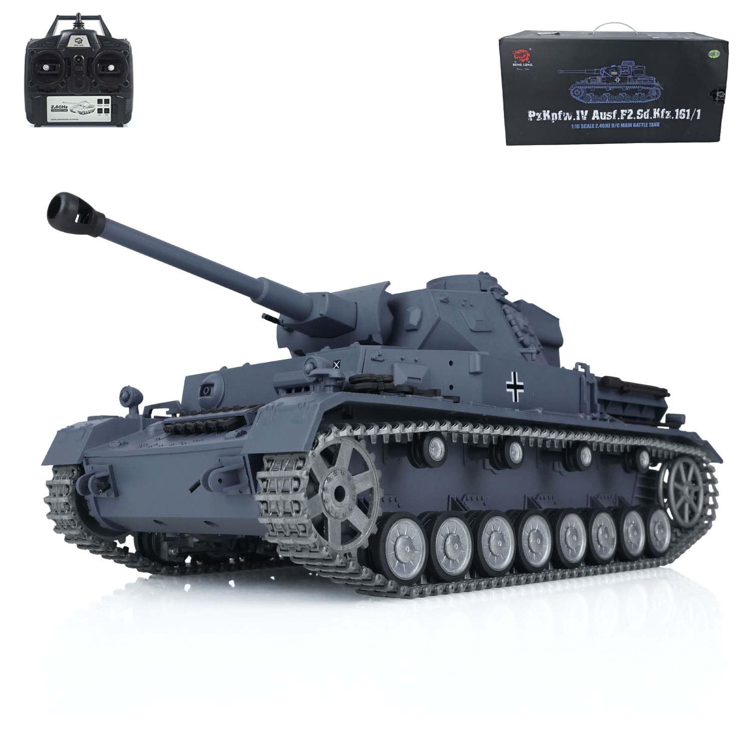 1/16 Henglong RC-Panzer IV F2 3859, 7.0 Modell mit Metallketten Laufrollen