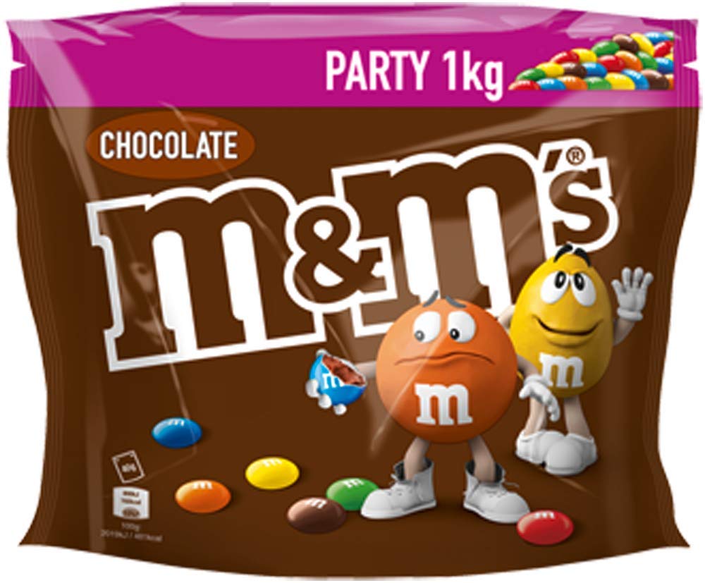 M&M's Chocolate Party Bulk Bag, Chocolate Gifts, Movie Night Snacks, 1kg