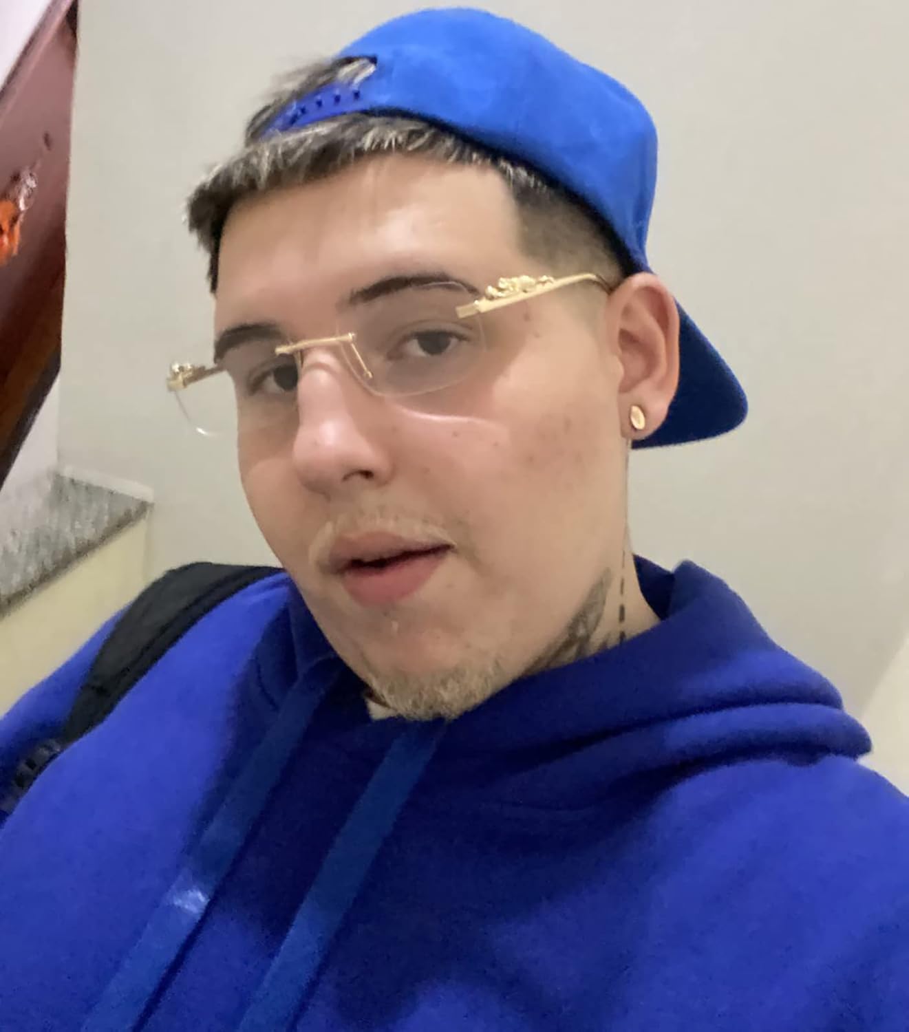 SDINM Rimless Sunglasses for Men Women Fashion Small Narrow Rectangle Sun Glasses Shades 90s Eyewear Gold Arm\anti-blue Light Clear Lens image 3 of 6 B0B2HX5BTQ