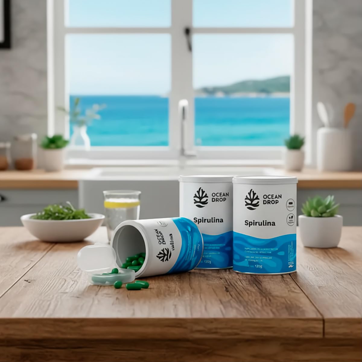 Kit 3 Spirulina Vegana Ocean Drop 240 Cápsulas em promoção! Veja a oferta e mais achadinhos de Vitaminas & Suplementos 4 Hoje é o melhor dia para comprar Kit 3 Spirulina Vegana Ocean Drop 240 Cápsulas com aquele preço maroto! Promoção! Aproveite a oferta! 4