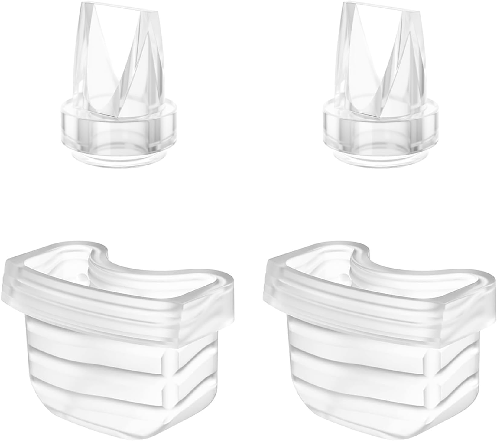 Duckbill Valve Silicone Diaphragm 4pcs, Suitable for Mommed S21 Breast Pump, Compatiable with Missaa Mumgaroo S18/S19, Breast Pump Parts Replace Accessories