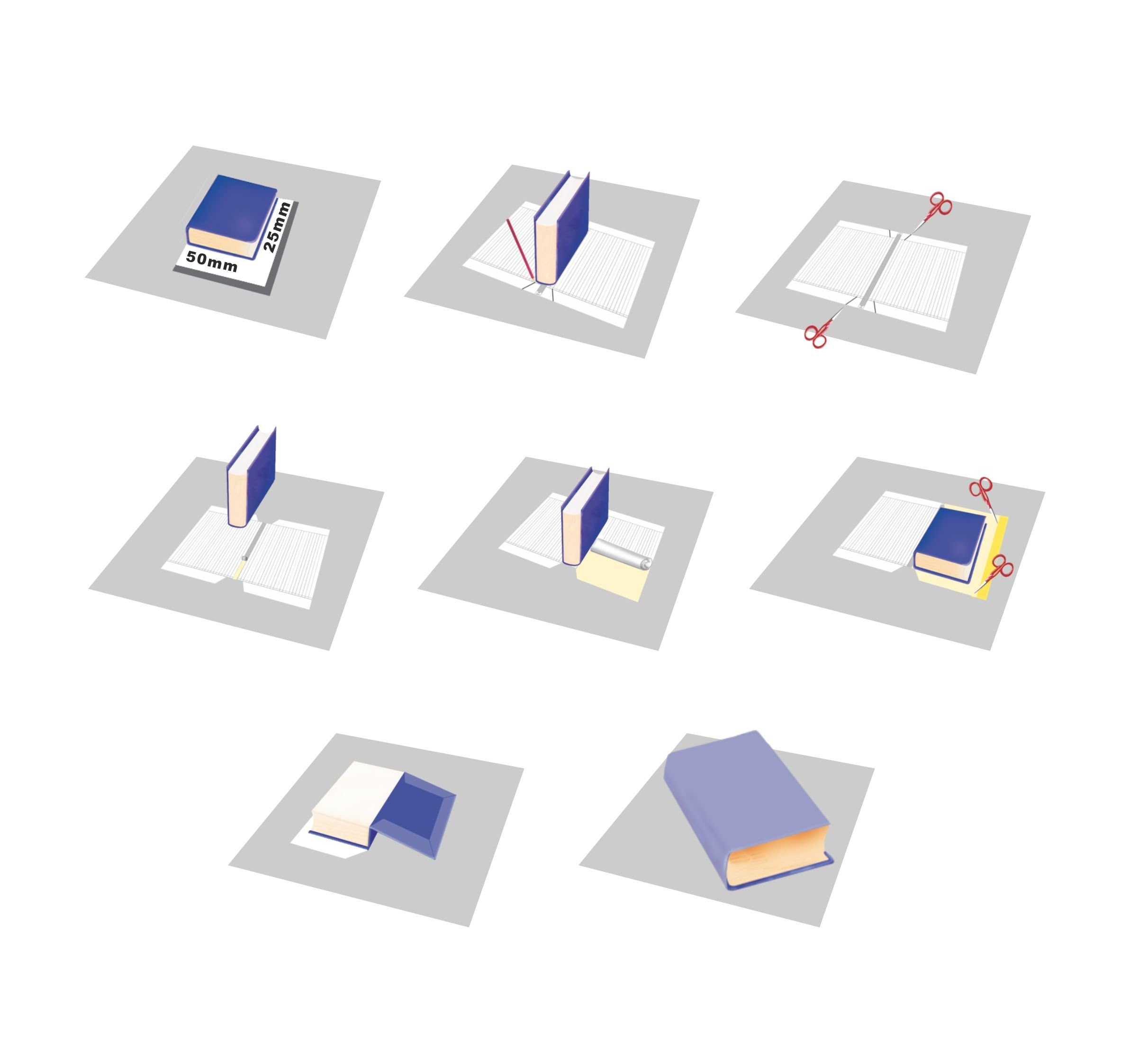 Lot de 50 protège-livres auto-adhésifs transparents