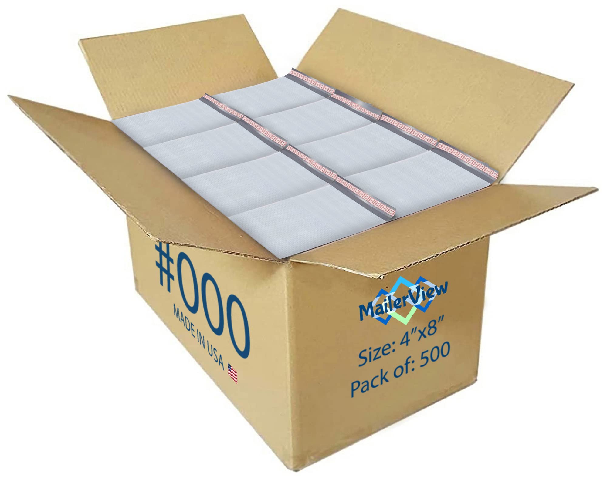 White Small Bubble Mailers 4x8 Inch #000 | Thick Padded Poly Bubble Mailer Envelopes | Bubble Envelopes | Mailing Envelopes | 500 Pack Bulk | Trading