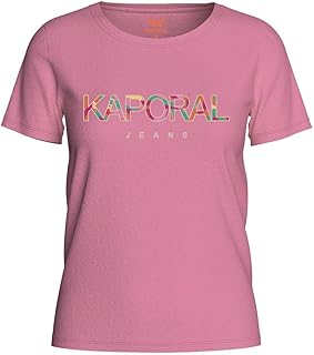 Vapor, Tee Shirt Manches Courtes, pour Femme, 95% Coton_Bio-5% Elasthanne, Coupe Fitted, Col Rond, Couleur Navy, Taille