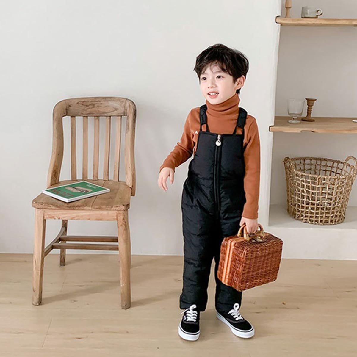 Bambini Pantaloni Invernali, Anti-Vento di Cotone, Overalls da Neve, Classici Suits da Sci, Caldi Snowsuits per Bambini da 9 Mesi a 5 Anni - Stili e comodità all'Aperto