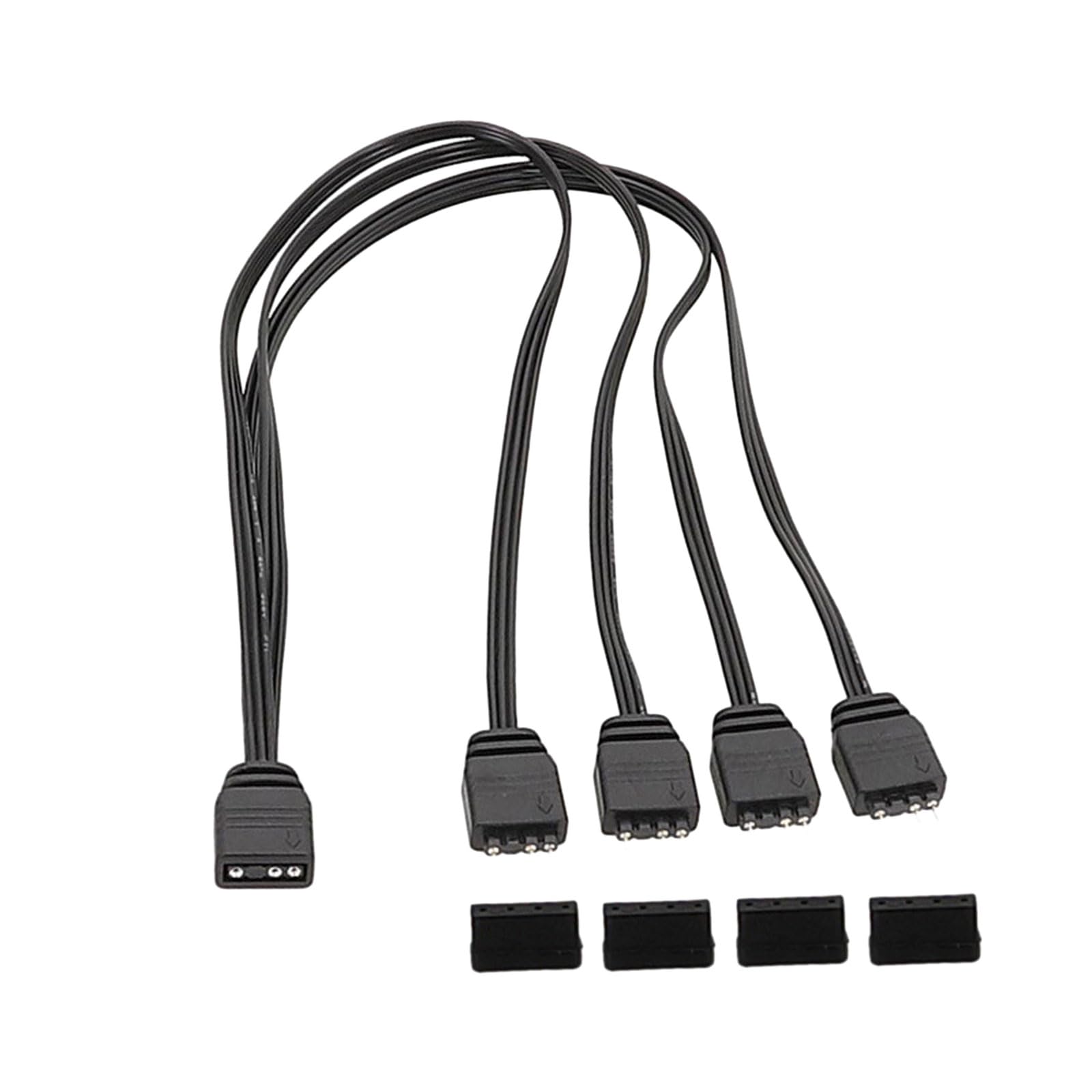 MLWSKERTY ARGB Splitter Cable with Protective and Protect Your Components Simple and Practical ARGB LED Sync Cable