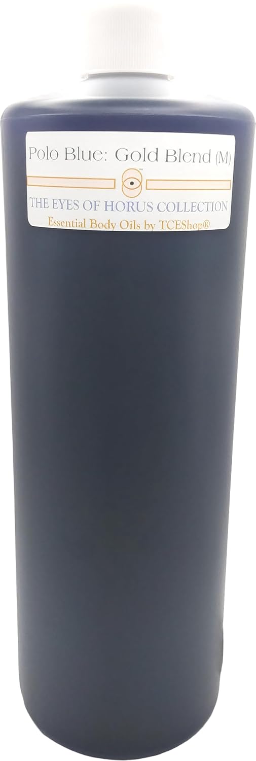 Polo Blue: Gold Blend - Type For Men Scented Body Oil Fragrance [Flip Cap - Purple - 16 oz.] - ID#32158