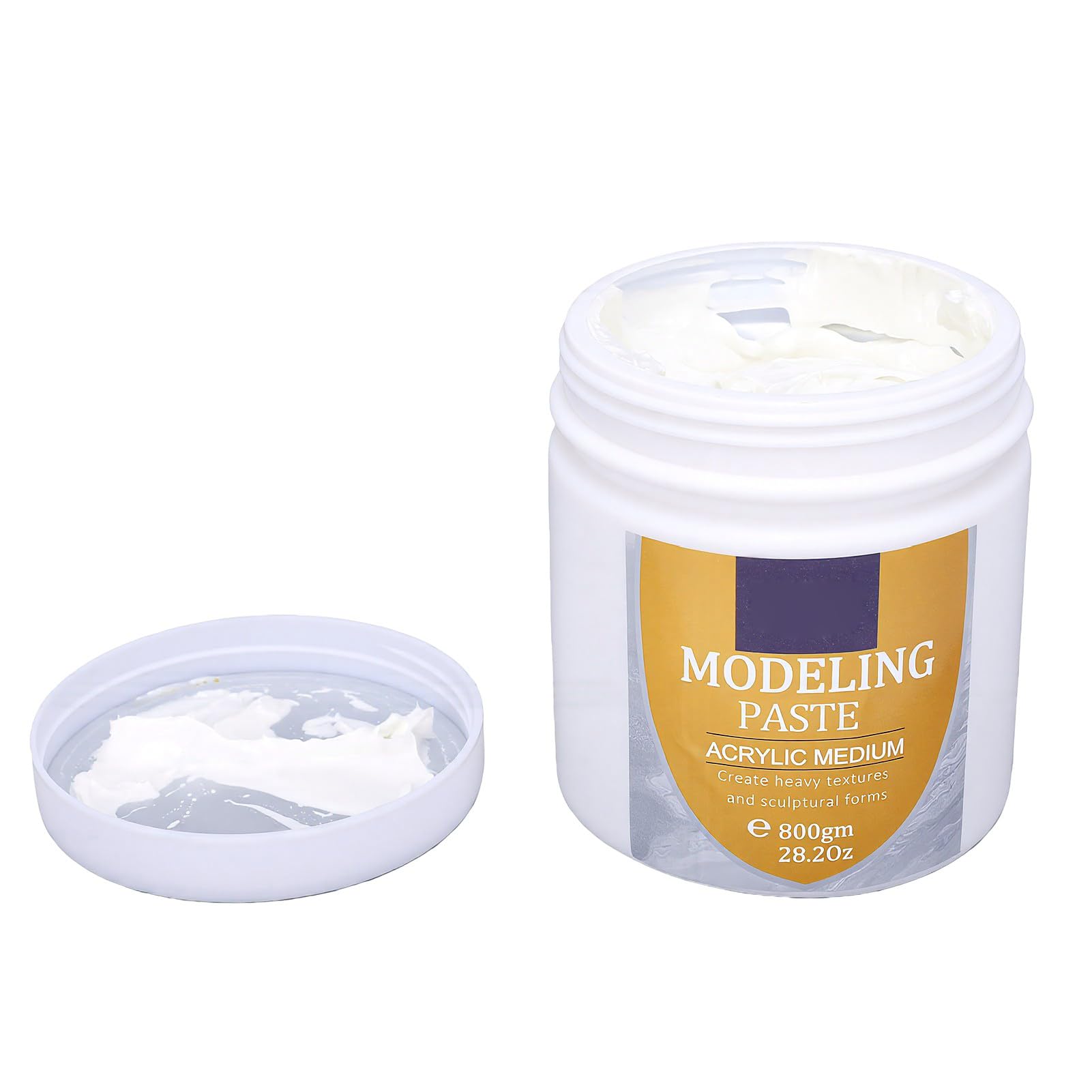 Generic Modellierpaste, 800 G, Organischer Acryl-Texturzusatz für Kunstprojekte auf Leinwand- und Holzoberflächen