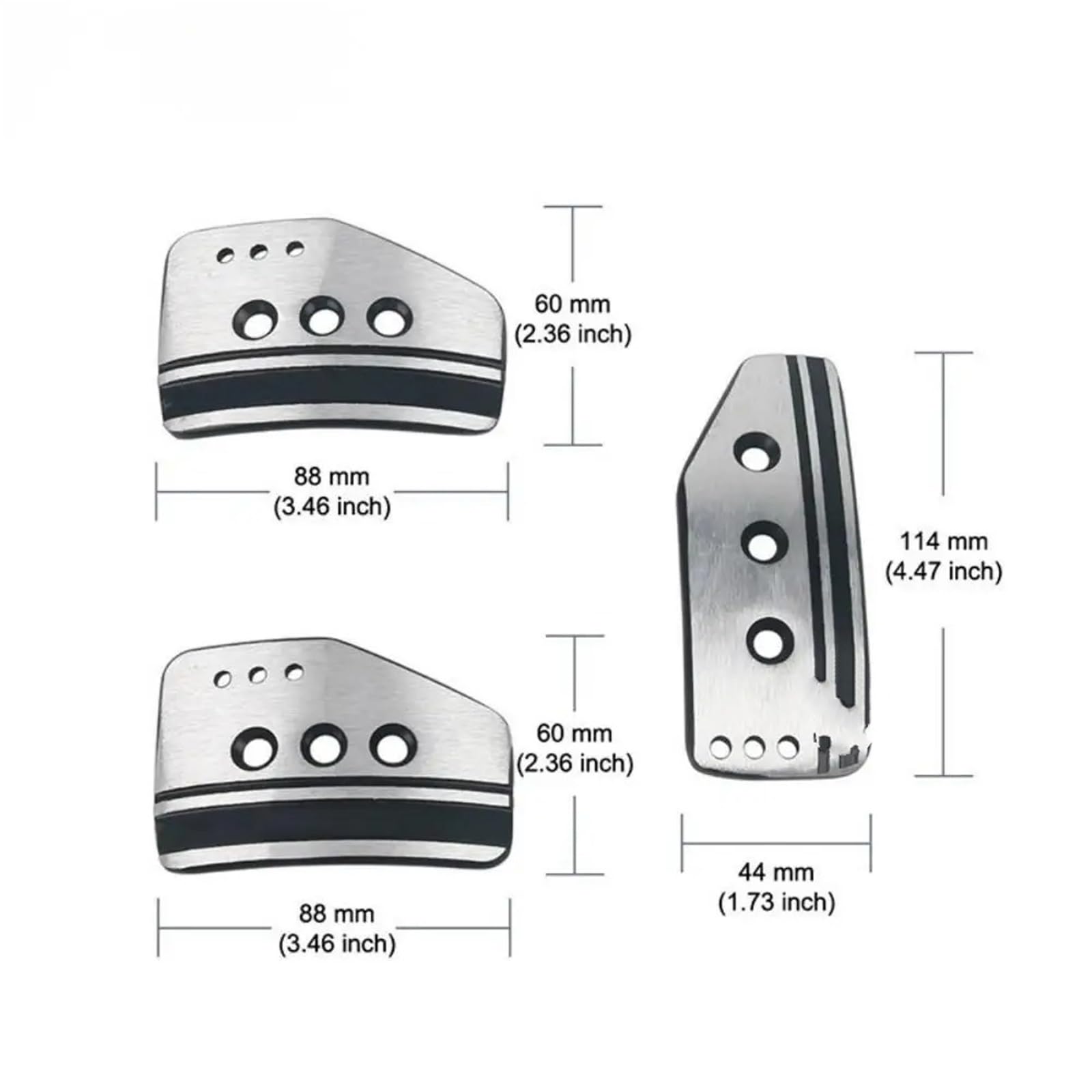 Cubierta pedal embrague Para Embrague Freno Pedal Acelerador Accesorios Decorativos Coche Transmisión Manual Aluminio Universal Juego Cubierta Pedal Coche Antideslizante