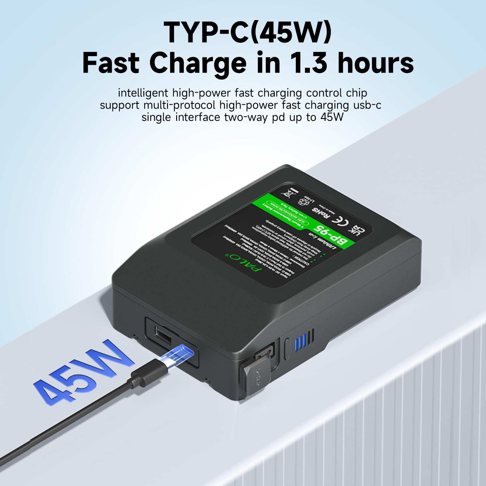 2 sztuki V Mount/V Lock akumulator 95 Wh 14,4 V 6600 mAh akumulator litowo-jonowy do kamer wideo Broadcast, kompatybilny z Sony HDCAM, XDCAM, aparatami cyfrowymi i innymi kamerami