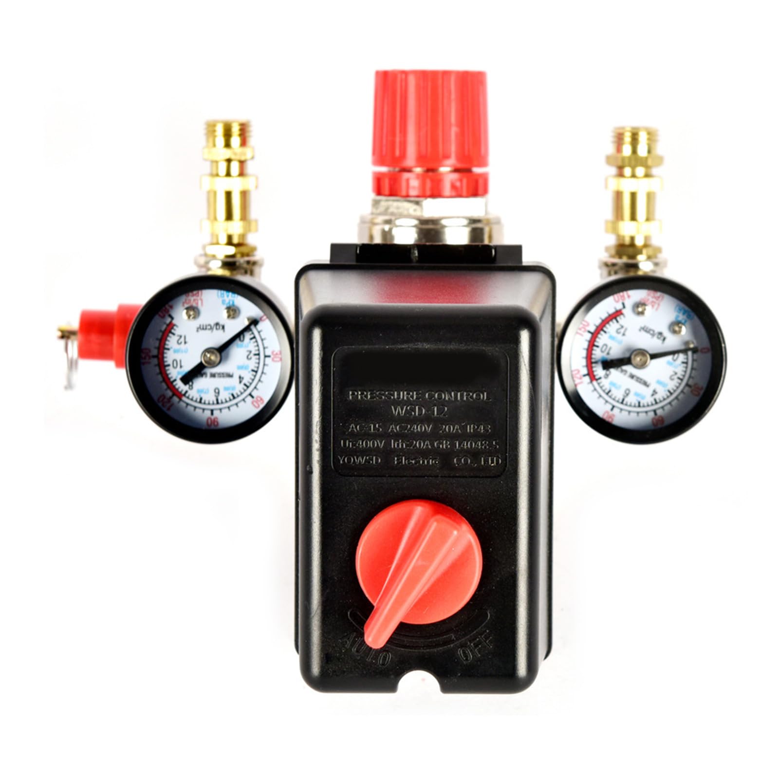 Valvole regolabili di grado industriale con doppi calibri Doppio Display Pressione Rubinetto di controllo Fissaggio rapido per sistemi di tubi Kit valvole di controllo della pressione