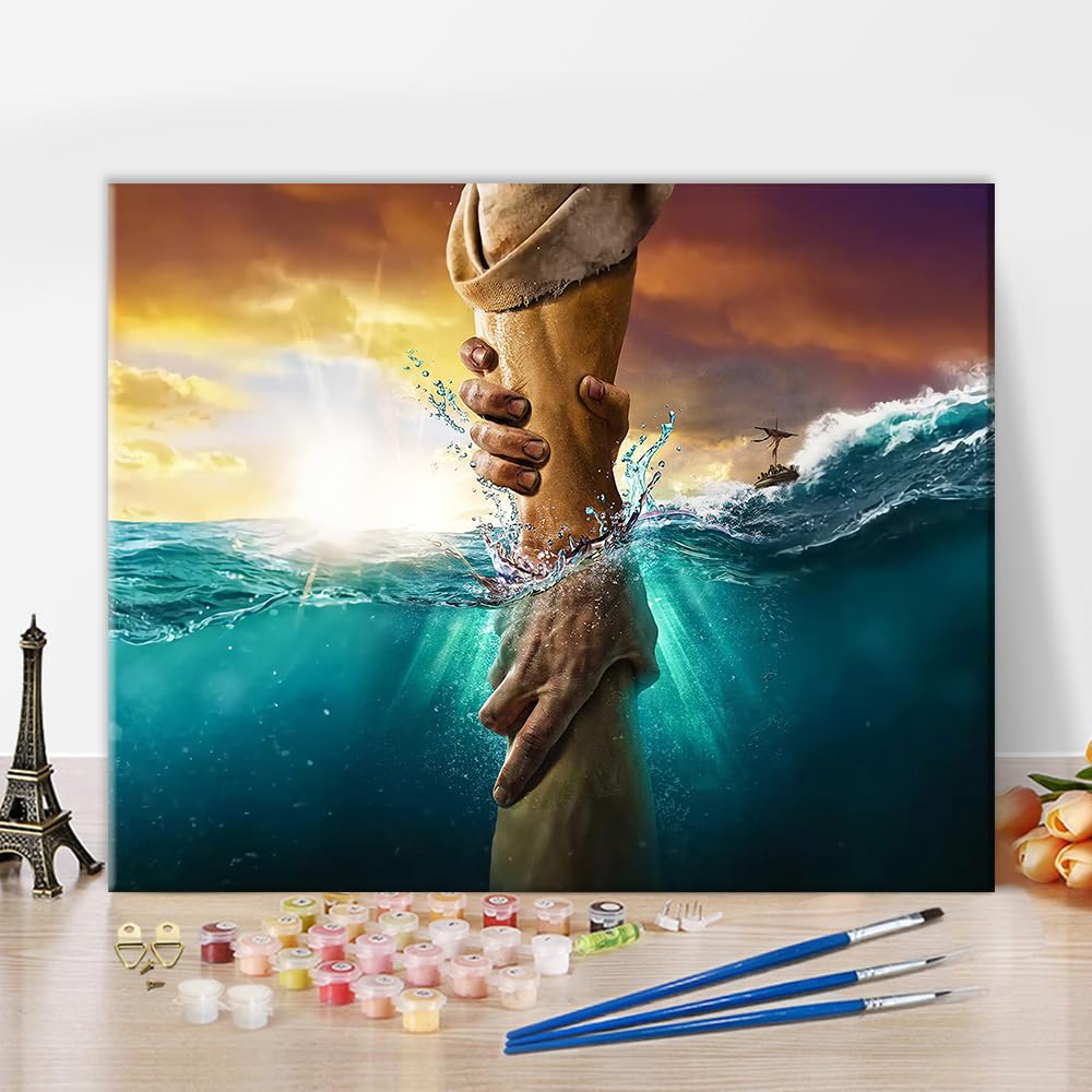 Malen Nach Zahlen Maria Und Jesus - 40x50cm DIY Gemälde Set Für Erwachsene