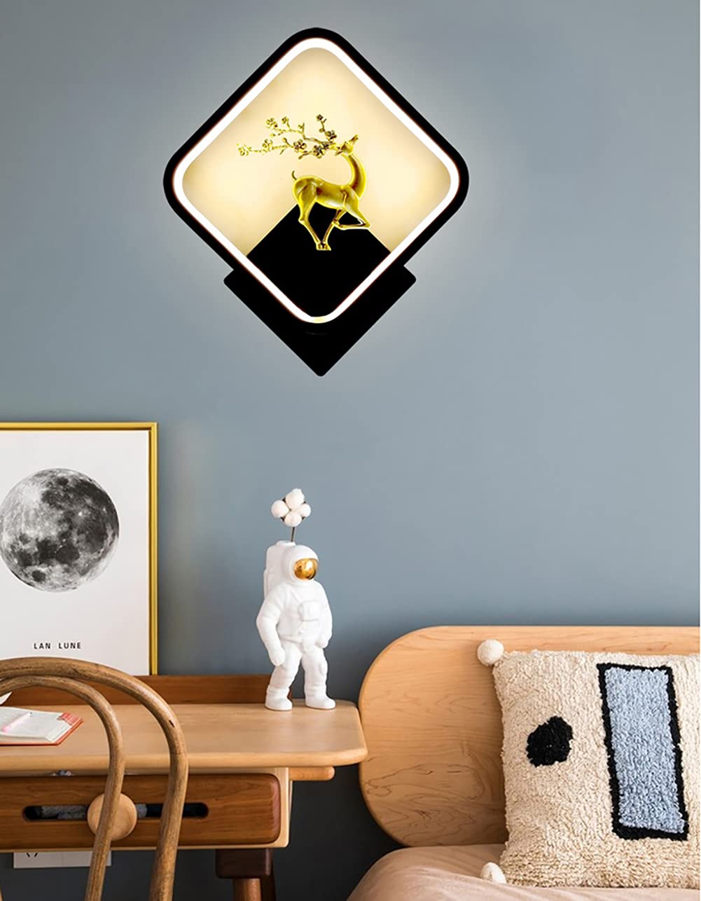 Luz de Pared, Creativa lámpara de Pared para Interiores, lámpara LED con lámpara de Pared de 14 W, para Correr, Sala de Estar, Dormitorio, Pasillo, Escalera, de