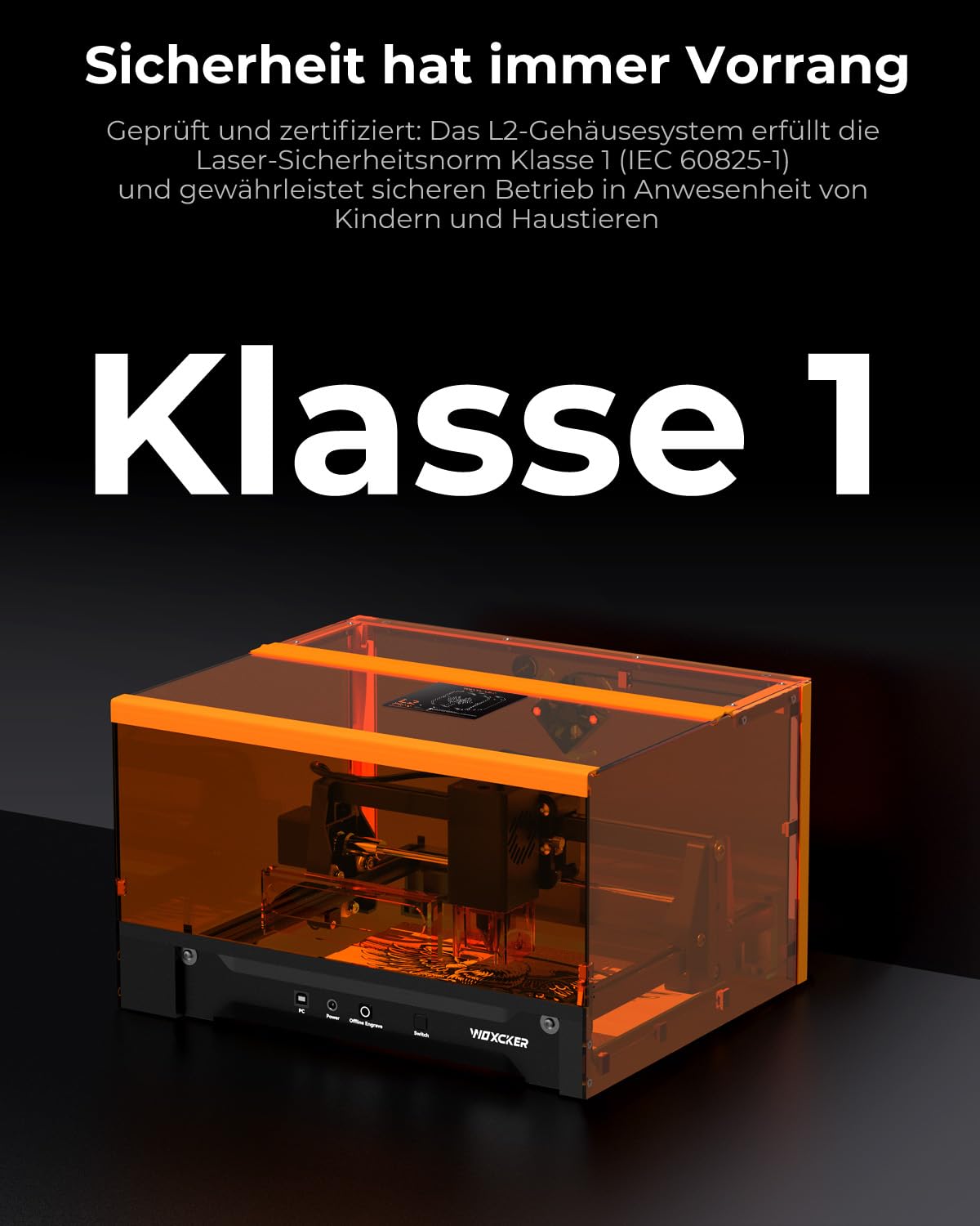 Laser Graviermaschine, L2 Flex 10W Beiliegender Lasergravur Maschine, CNC Graviermaschine Hochpräzise Laser Cutter 150x200 mm Arbeitsbereich für Holz, Metall, Acryl, Glas, Leder