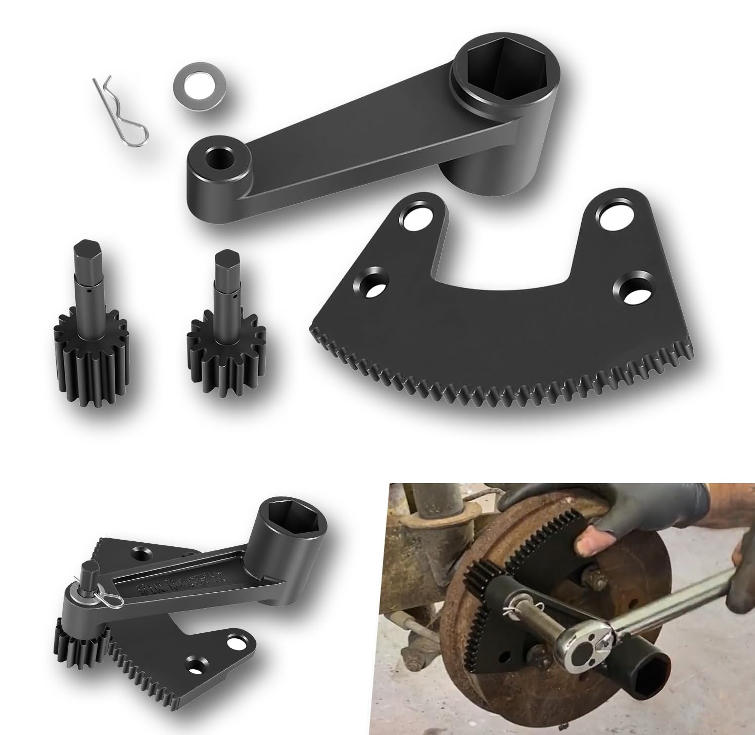 Klucz nasadowy do VW Beetle (1950-1979) - 000133 mnożnik momentu obrotowego do poluzowania piasty koła 36 mm i nakrętki koła zamachowego - kompatybilny z Beetle, Karmann GHIA, typ 3 [nie do
