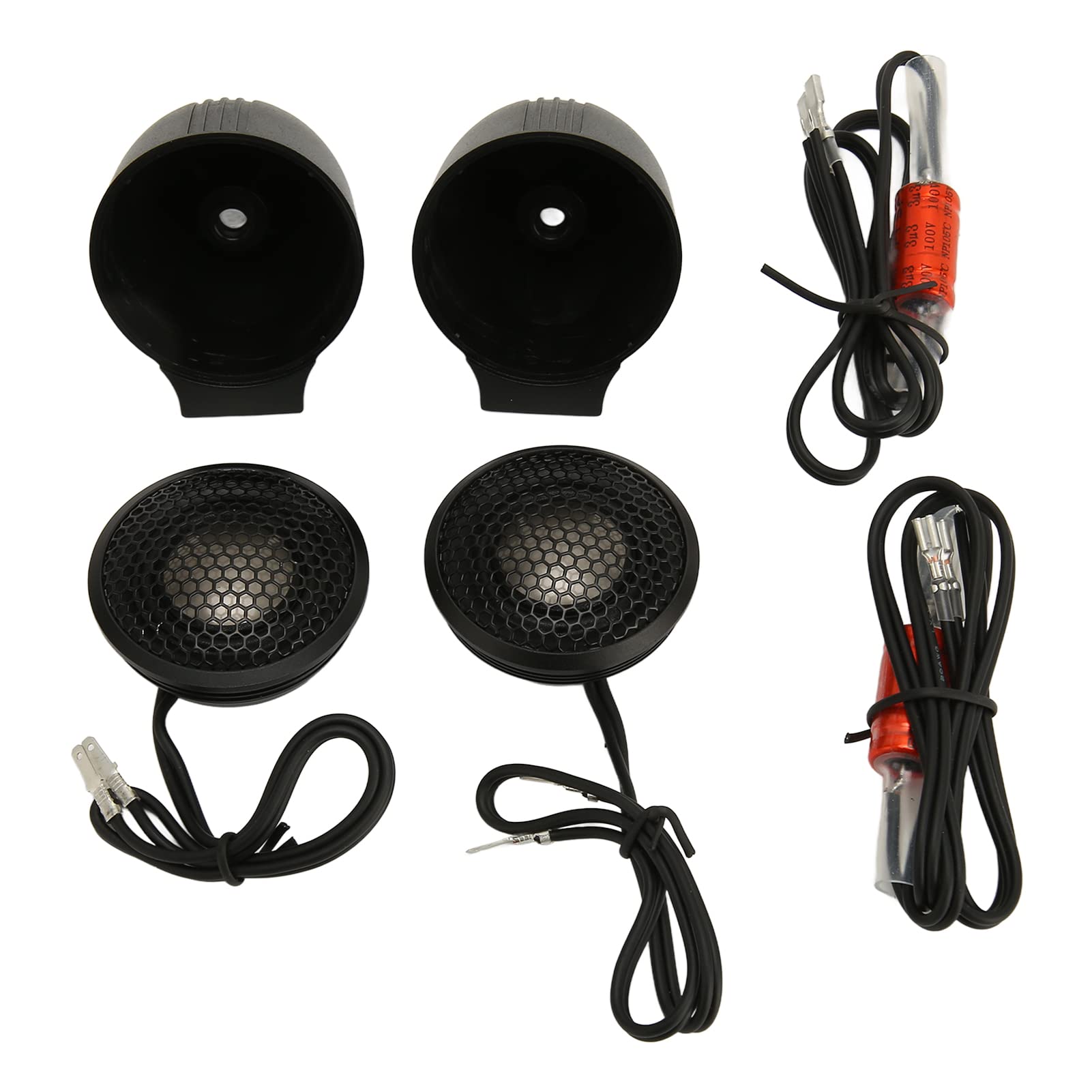 Par de Tweeters para Automóvil, Tweeters de Cúpula Negros de Alta Definición con Potencia de 150 W para Todos los Sistemas de Audio para Automóviles, 2 Unidades