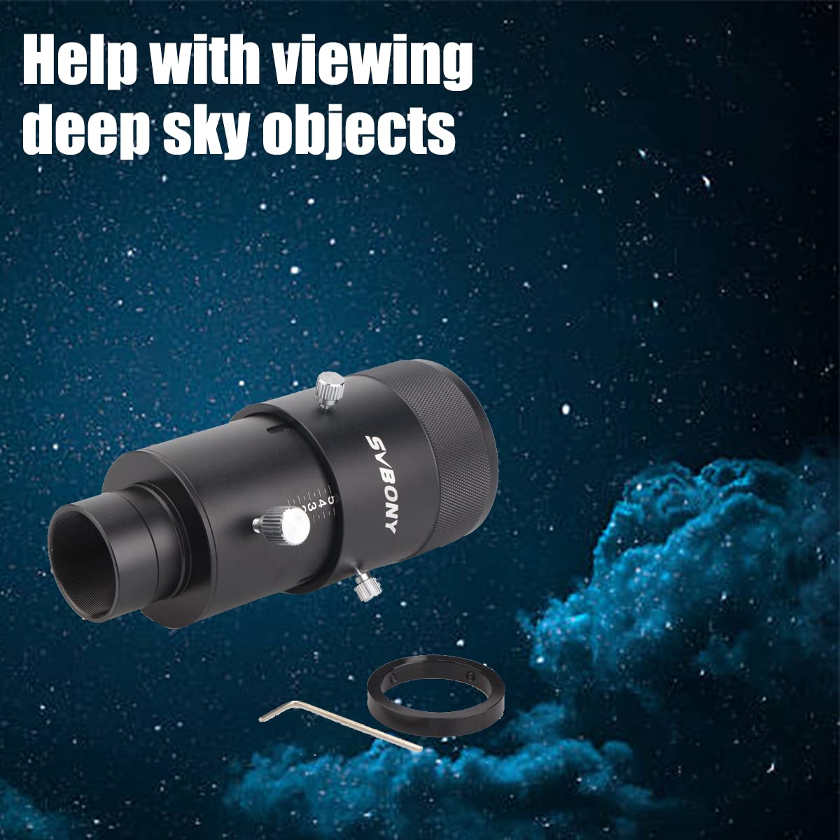 SVBONY Kit adattatore telescopico per fotocamera Canon EOS Rebel SLR DSLR Prime Focus e oculare a proiezione variabile da 1,25 pollici per astrofotografia