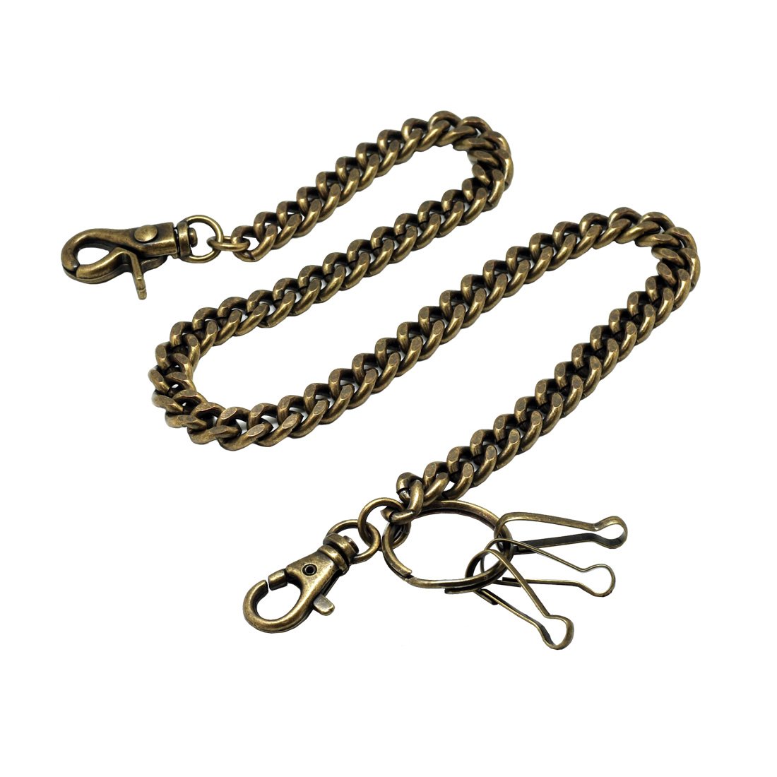 UNIQSUMBasic Curb Cuban Link wallet chain Swivel Trigger snap Biker Punk Key chain