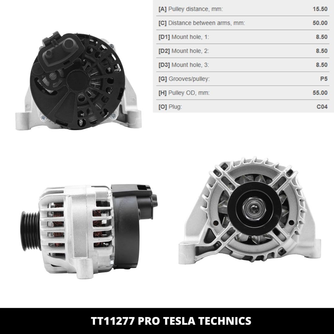TT11277 PRO Lichtmaschine für Auto 12V, 85/90 A. Kompatibel mit FIAT, ABARTH, FORD, LANCIA, OPEL. Ausgezeichnetes Preis-Leistungs-Verhältnis. Einfache Installation und Garantie.