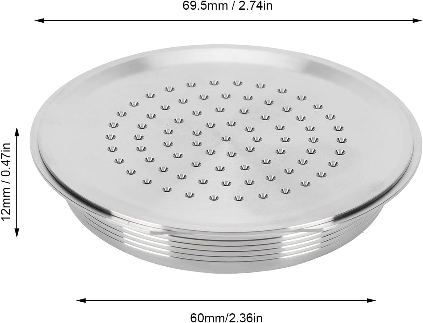 Fdit Household Reusable Coffee Capsule Stainless Steel Coffee Pod Holder Filter Set Coffee Filter Cup with Spoon Set Fit for HD7801