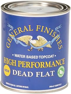 High Performance Water Based Topcoat, 1 Quart, Dead Flat