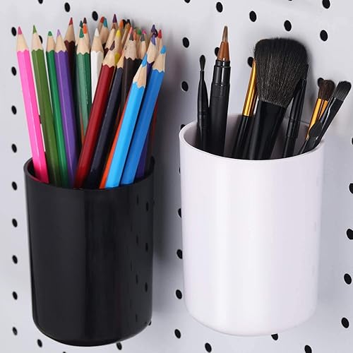 Miniatura 5 de JSP Manufacturing Tablero de clavijas de plástico de 3 pulgadas para colgar tazas, organizador de almacenamiento para manualidades, oficina o