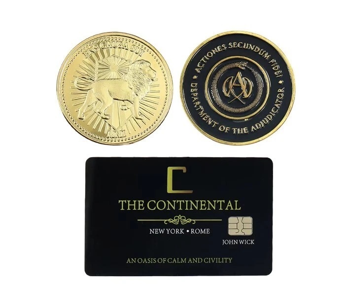 Big Size John Wick Coin Continental Hotel Currency (Continental 3-Pack)