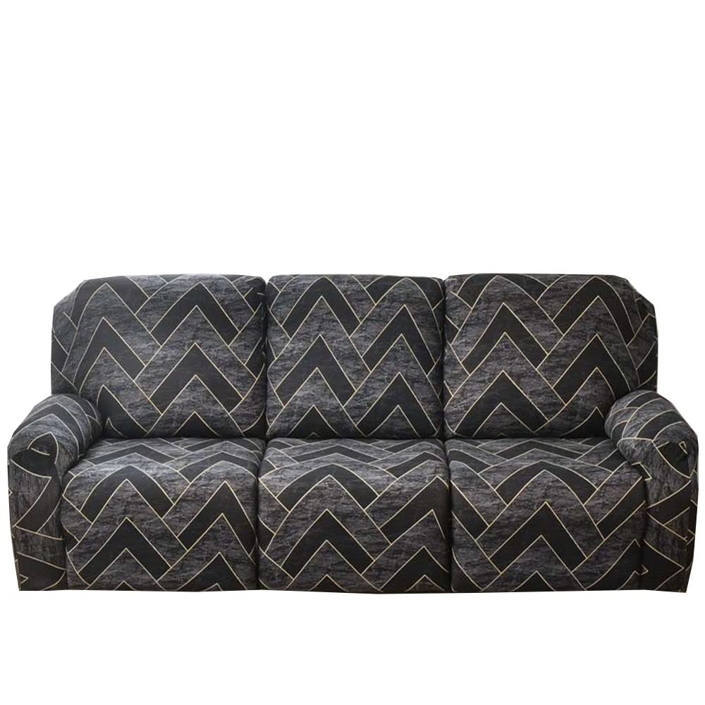Funda para Sillón Relax Reclinable 1 2 3 Plazas ,Funda para sofá reclinable 4 6 8 Piezas Elástico Funda De Sofá para Sillón Relax Antideslizante Spandex Protector para Sofá ( Color : #14 , Size : 3 se