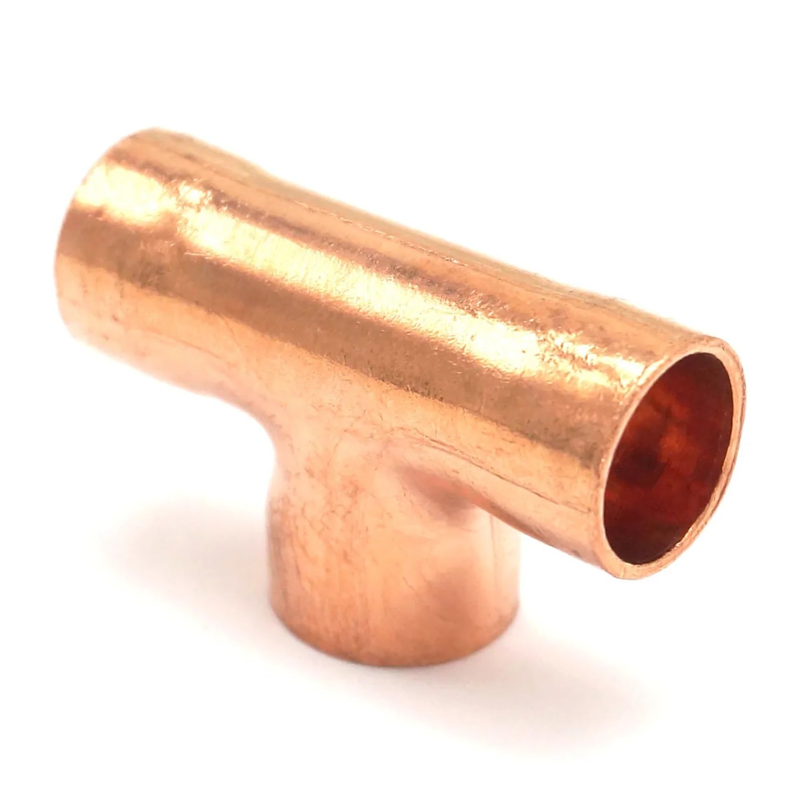 BHBHCPZGR I.D 8x0.8mm Copper End Feed Euqal Tee 3 Ways Pipe Air Conditioner Refrigeration Water Heater