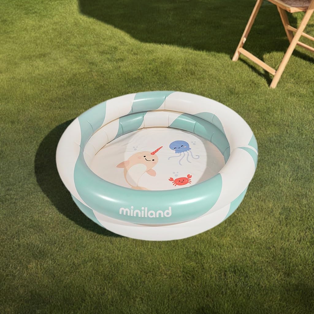 Miniland Piscina Infantil Compacta de 60cm, Ideal para Casa y Juego Sensorial, Bolas Piscina Infantil, Plegable y Segura, Piscina de Bolas para Bebé, Piscinas Desmontables | Swim Collection