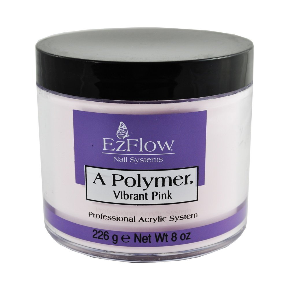 EZ Flow A Polymer Vibrant Pink False Nails, 8 Ounce