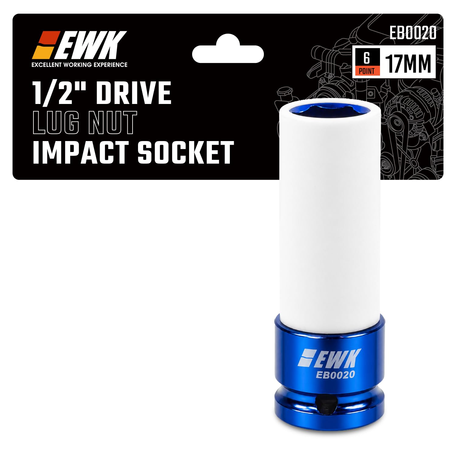 Photo 1 of EWK 17mm Socket, 1/2" Drive Lug Nut Impact Socket
