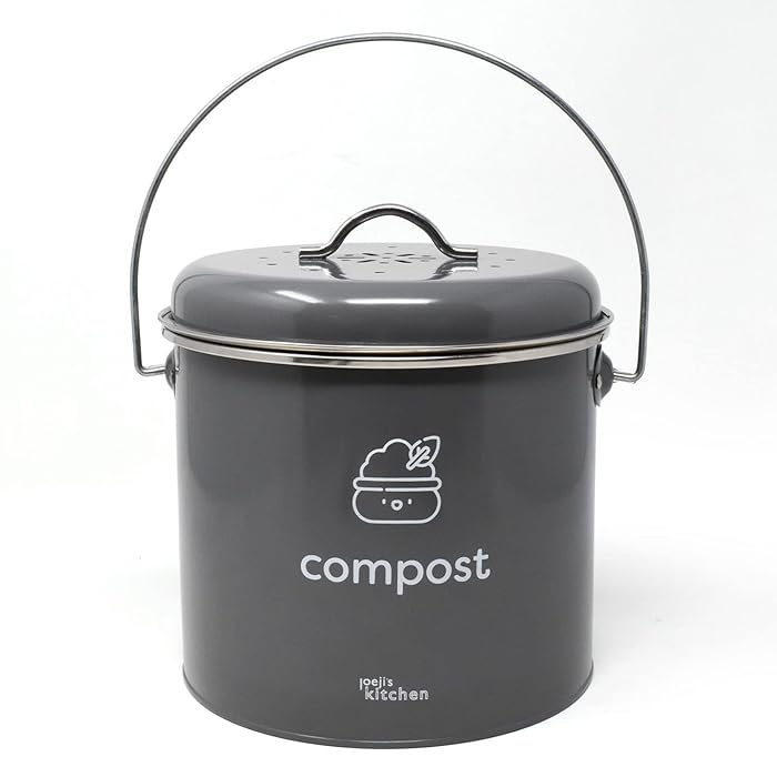 Buy 3L Small Compost Bin Kitchen with Carbon Filters, PlasticFree