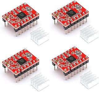 BAEASU 4-Pack A4988 Stepper Motor Driver Module 3D Printer Polulu StepStick RAMPS RepRap