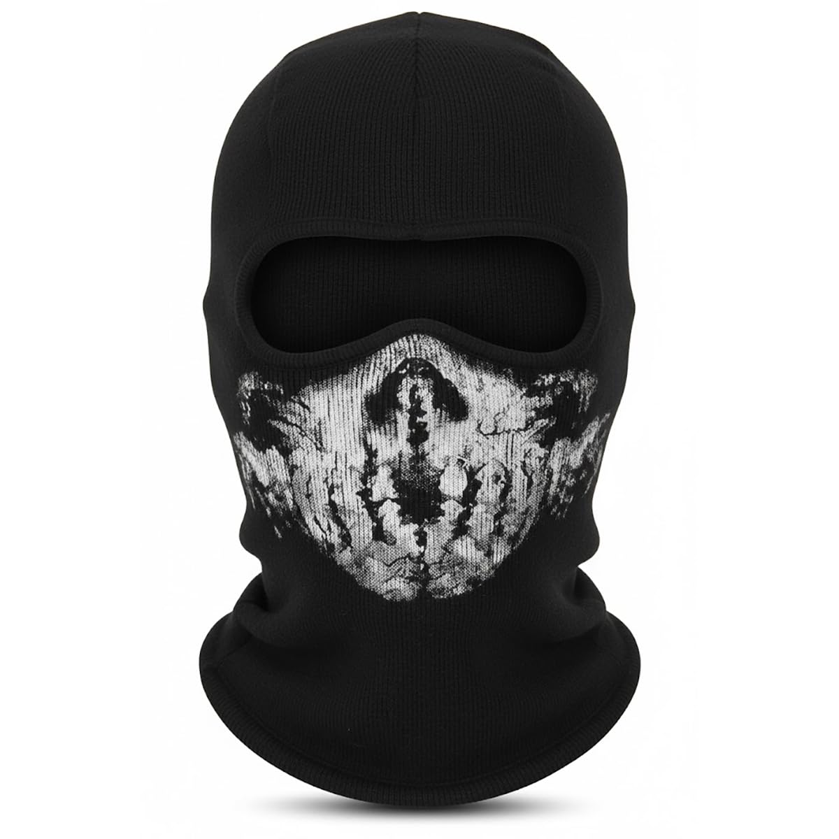 CoolChange Sturmmaske mit Totenkopf | Motorradmaske für COD Fans | Schwarz