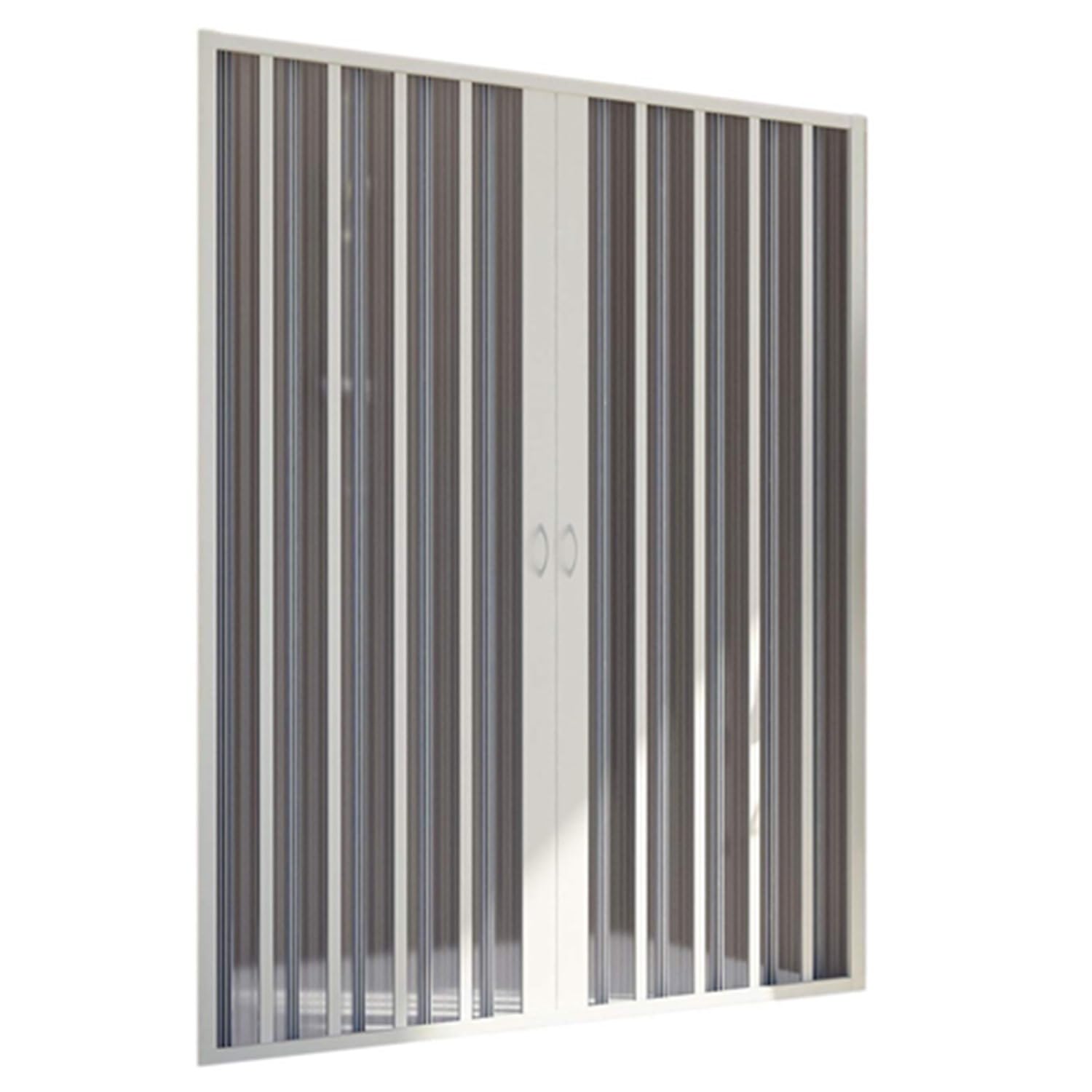 Forte Puerta de Ducha en PVC 150CM H185 Plegable con Apertura Central Color Blanco Mod. Flex