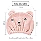 YQBFTC 2 Stück Mikrofaser Handtuch Haare,Handtuch Turban Kinder mit Cartoon süßes Haarturban,Schnelltrocknend Towel,Super Saugfähiges Haarhandtuch Duschhauben Kopfhandtuch für Frauen Mädchen Kinder